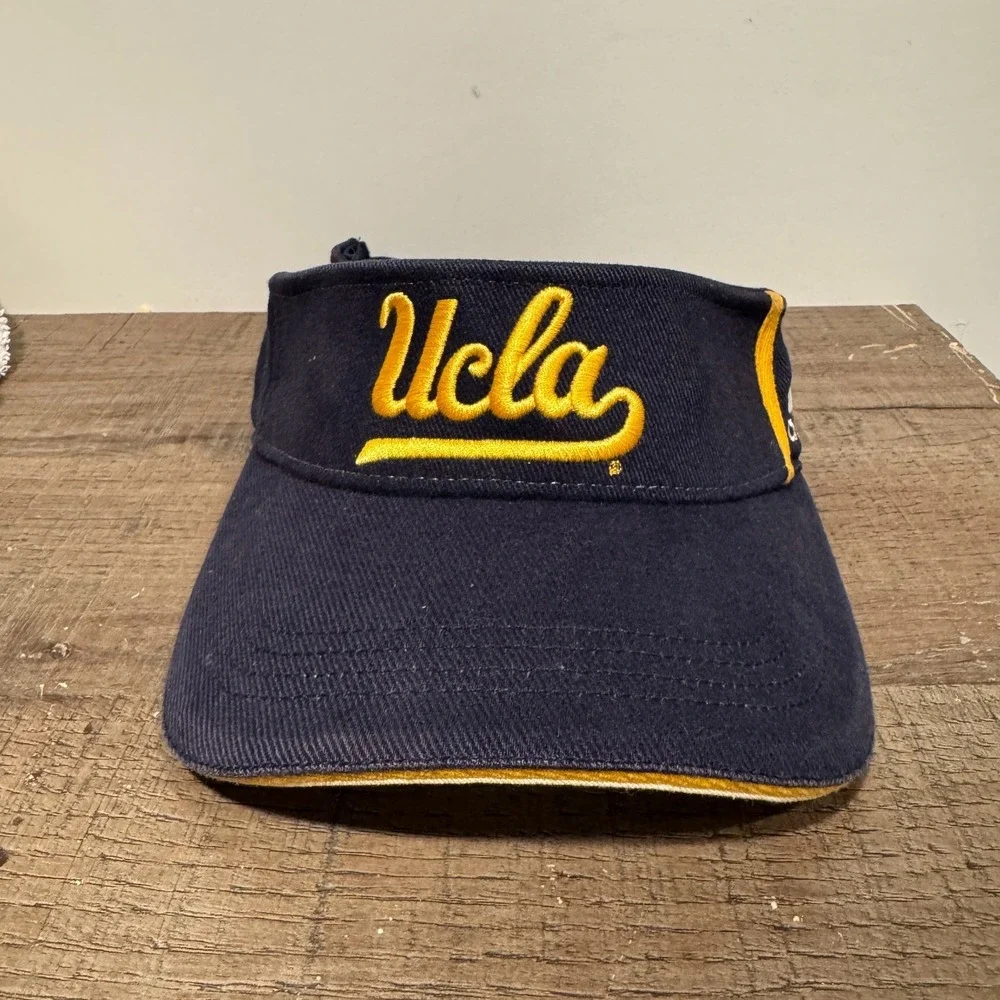 Vintage UCLA Bruins Visor‎ Hat Cap Adidas Cursive Script Logo NCAA College OSFM
